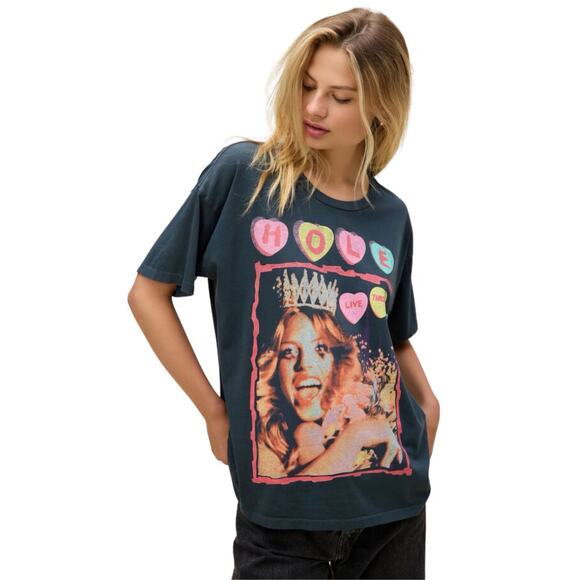 Daydreamer Hole Live Through This 2 sided Vintage Black T-Shirt NWT Large - Picture 1 of 6